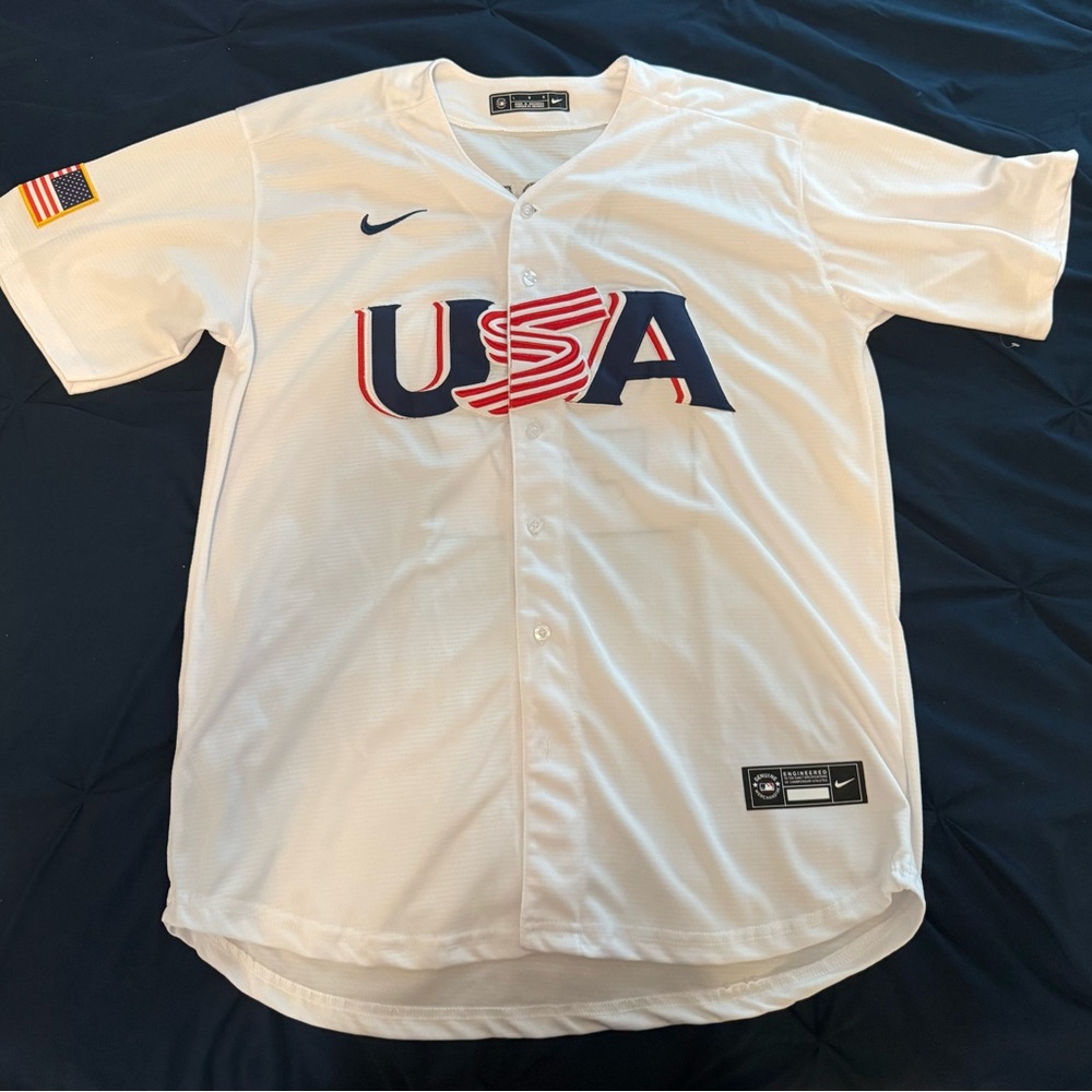 White Team USA Mike Trout Baseball Jersey